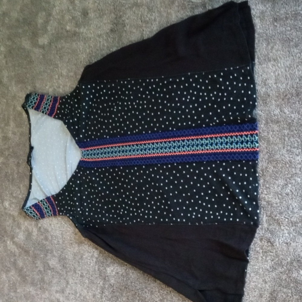 Sanctuary Kira mixed print embroidered top